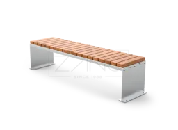 Modulinis miesto suoliukas „Domino“ klasikinėje versijoje iš nerūdijančio plieno