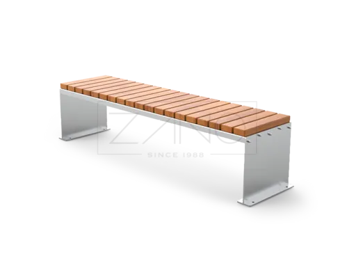 Modulinis miesto suoliukas „Domino“ klasikinėje versijoje iš nerūdijančio plieno