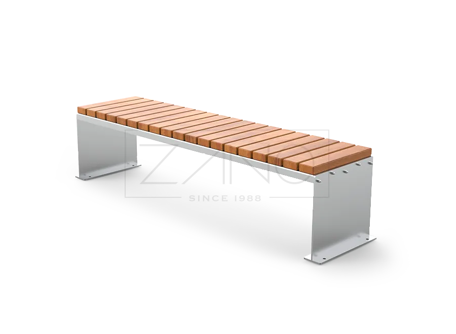 Modulinis miesto suoliukas „Domino“ klasikinėje versijoje iš nerūdijančio plieno