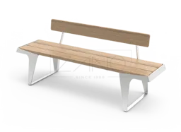 Minimalistinė nerūdijančio plieno miesto suoliukas