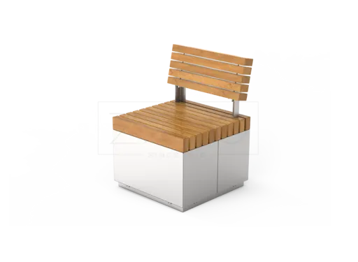 „Quadro 02.676“ sėdynė iš nerūdijančio plieno