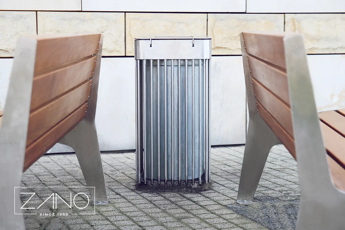 šiuolaikiškas „Calypso“ šiukšliadėžė iš nerūdijančio plieno