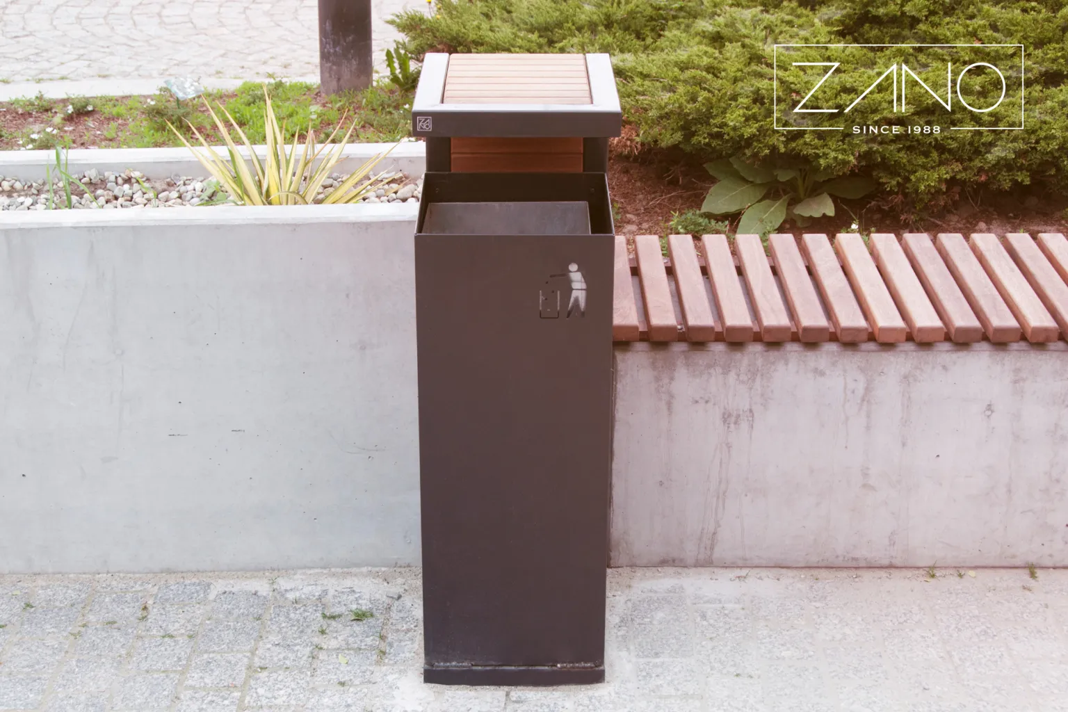 Miestinės, modernios atliekų dėžės