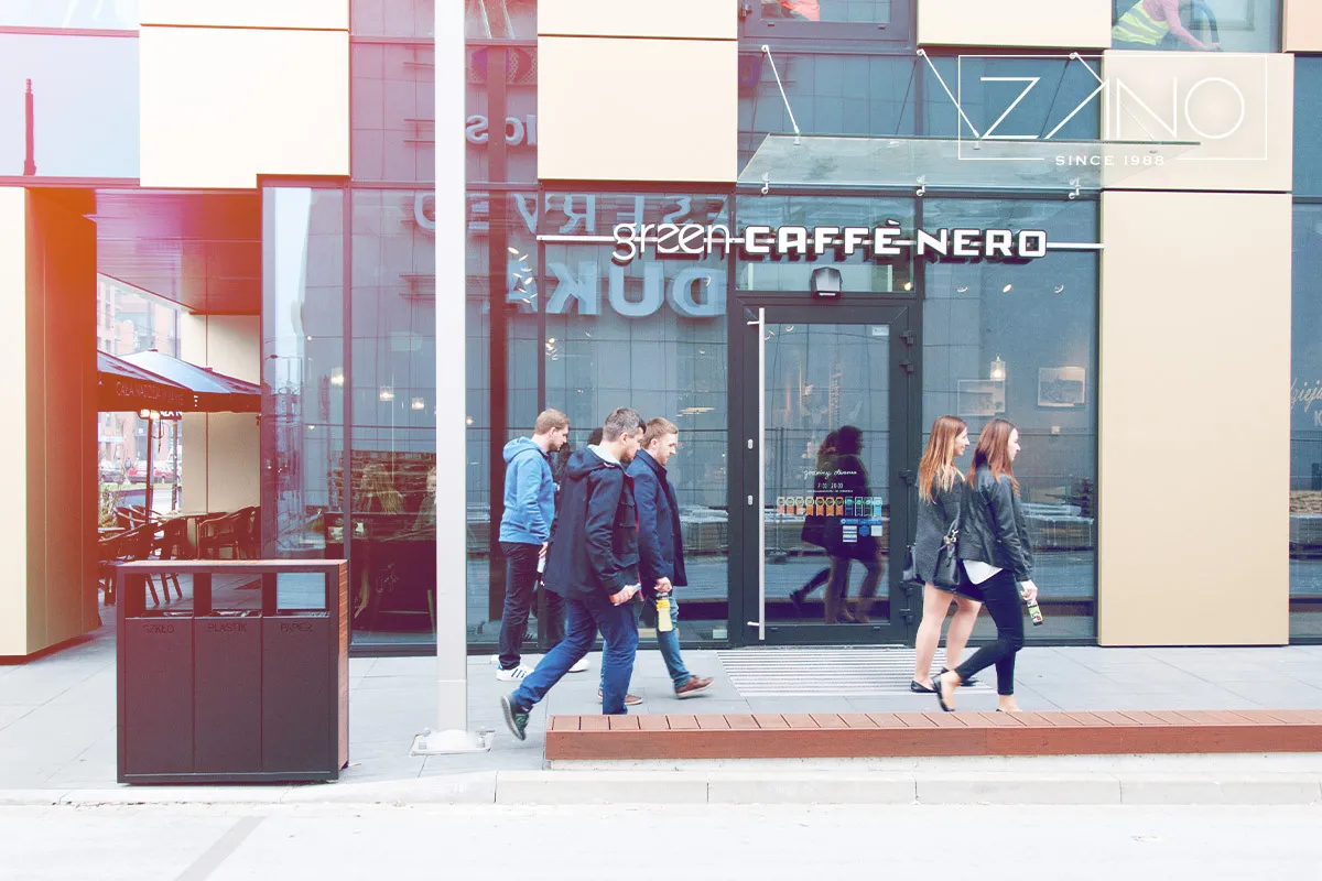Šiukšliadėžės, suoliukai, vazonai | ZANO Street Furniture – miesto baldai