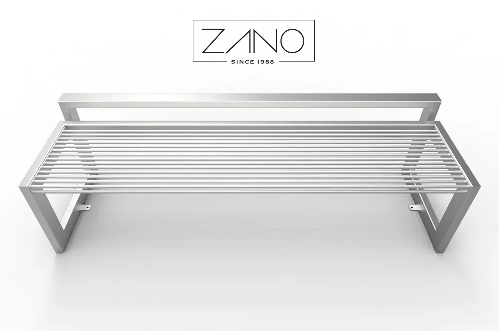 Nerūdijančio plieno suoliuko „B-bench“ vizualizacija.