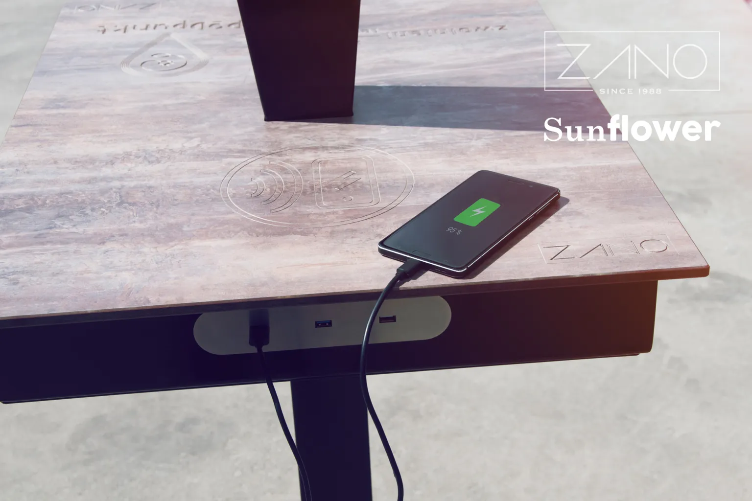 „Sunflower“ – USB įkrovimo prievadai