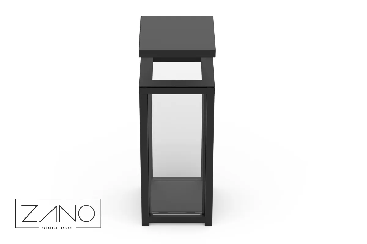 Plieninė ir plexiglaso atliekų dėžė