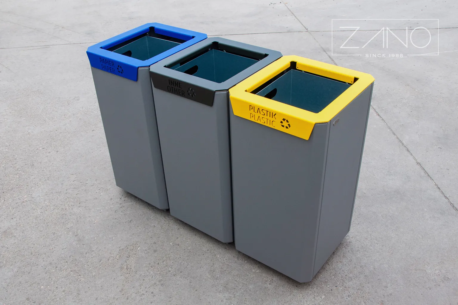 „Stilo“ – atliekų rūšiavimo šiukšliadėžės su įdėklais