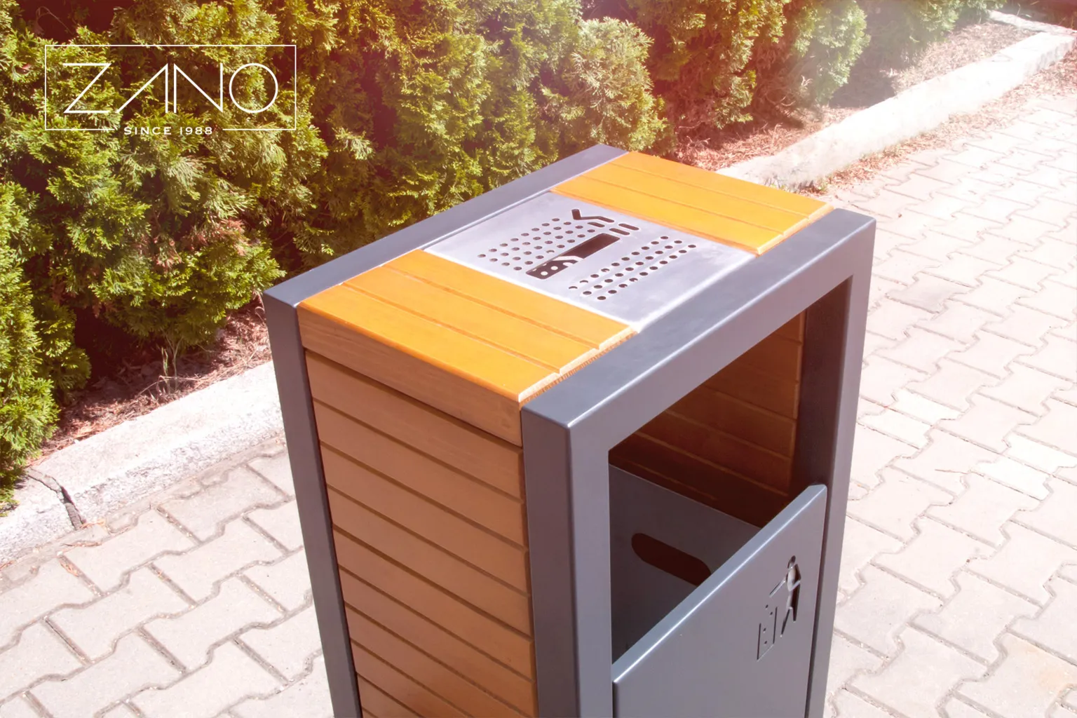 „Pavo“ šiukšliadėžė su pelenine 03.063.2 | Detalė – peleninė
