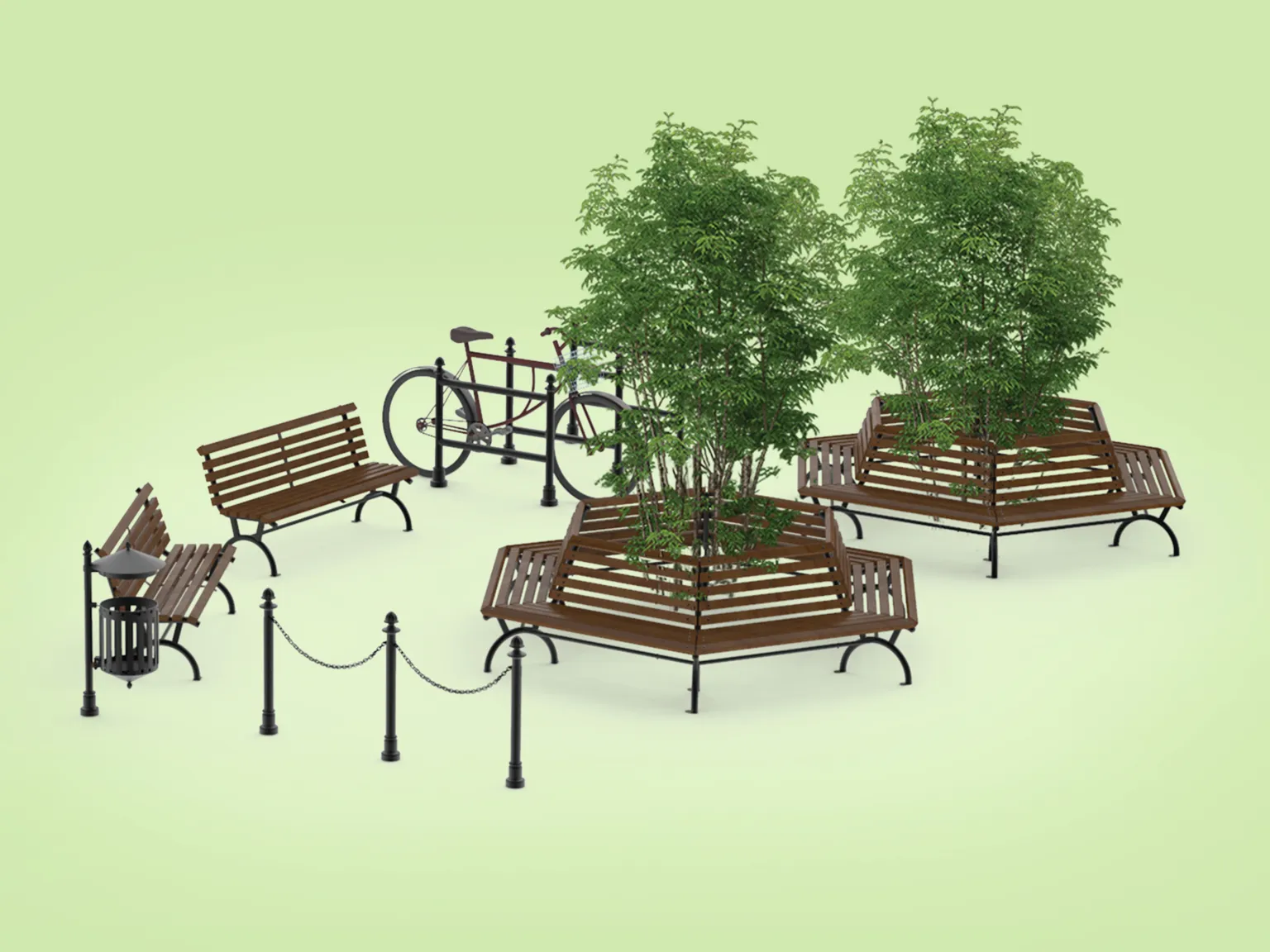 suolai ir „Parco Retro Giorno“ baldai