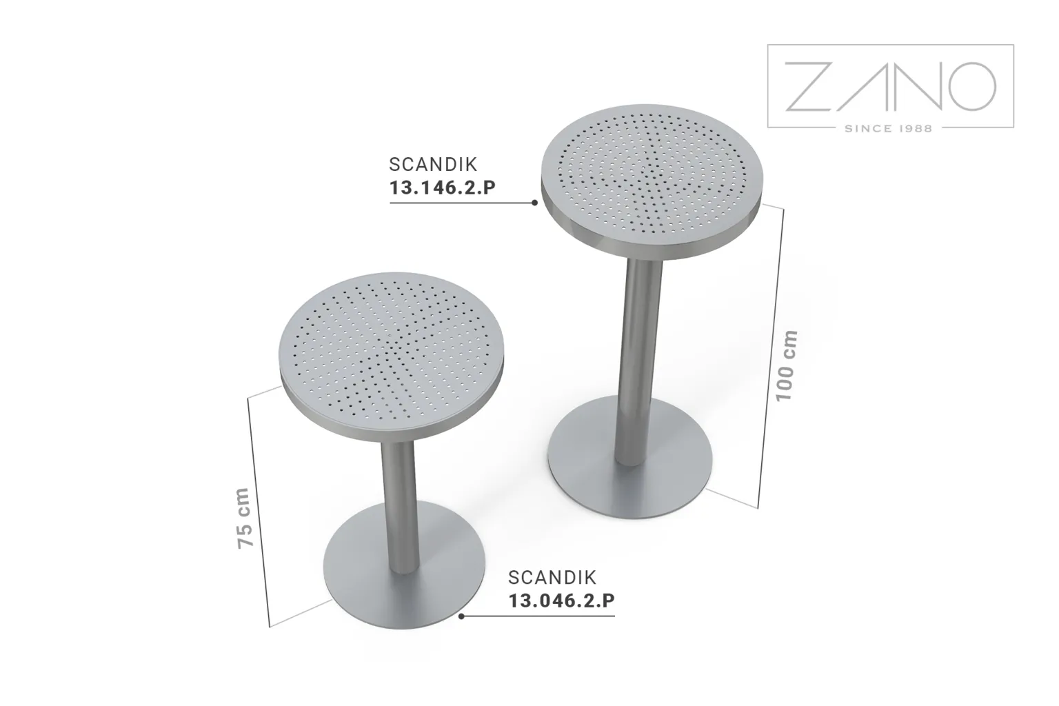 „Scandik“ apvalūs staliukai – įvairių aukščių
