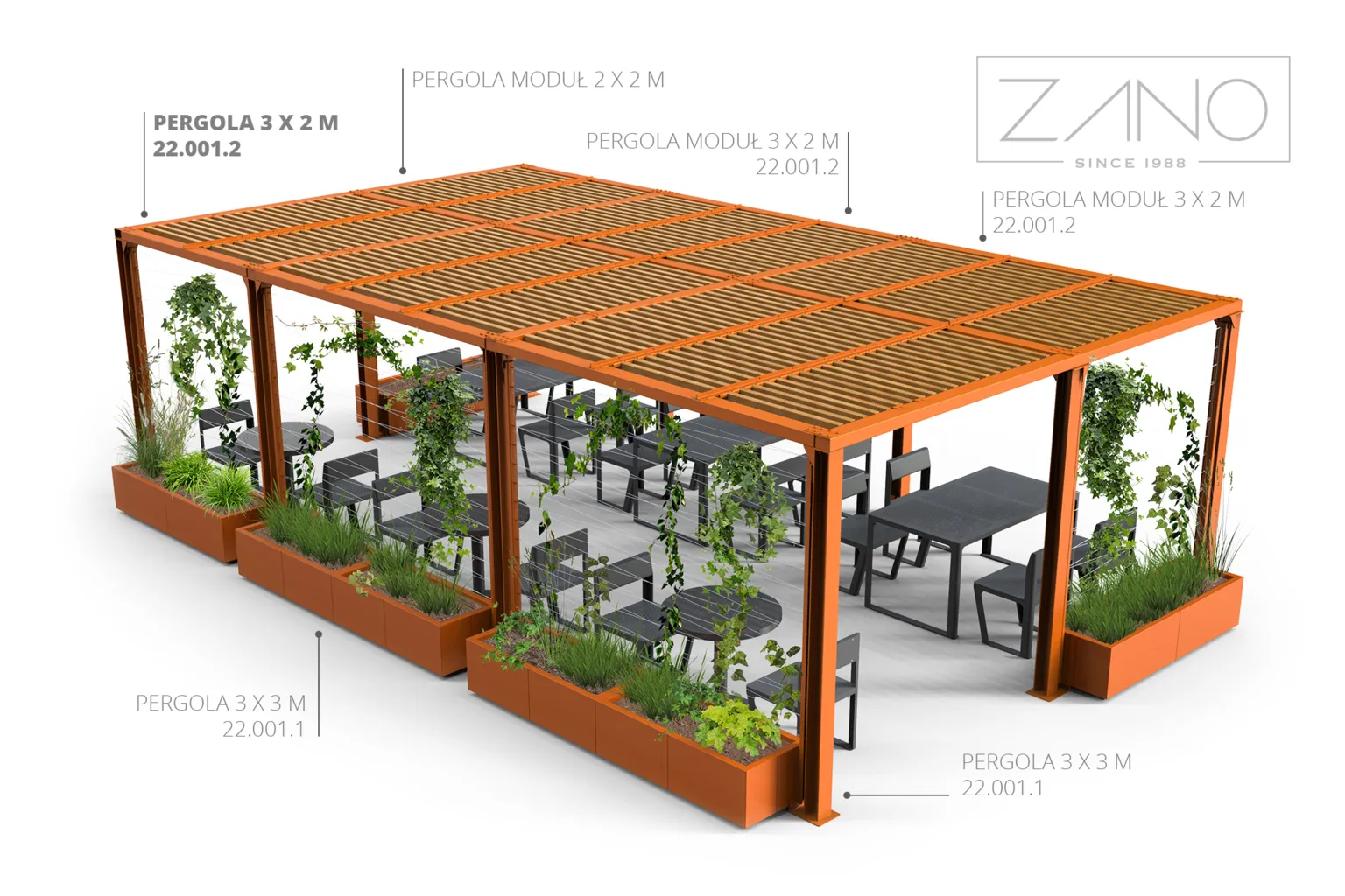 Pergola | „ZANO“ miesto baldai