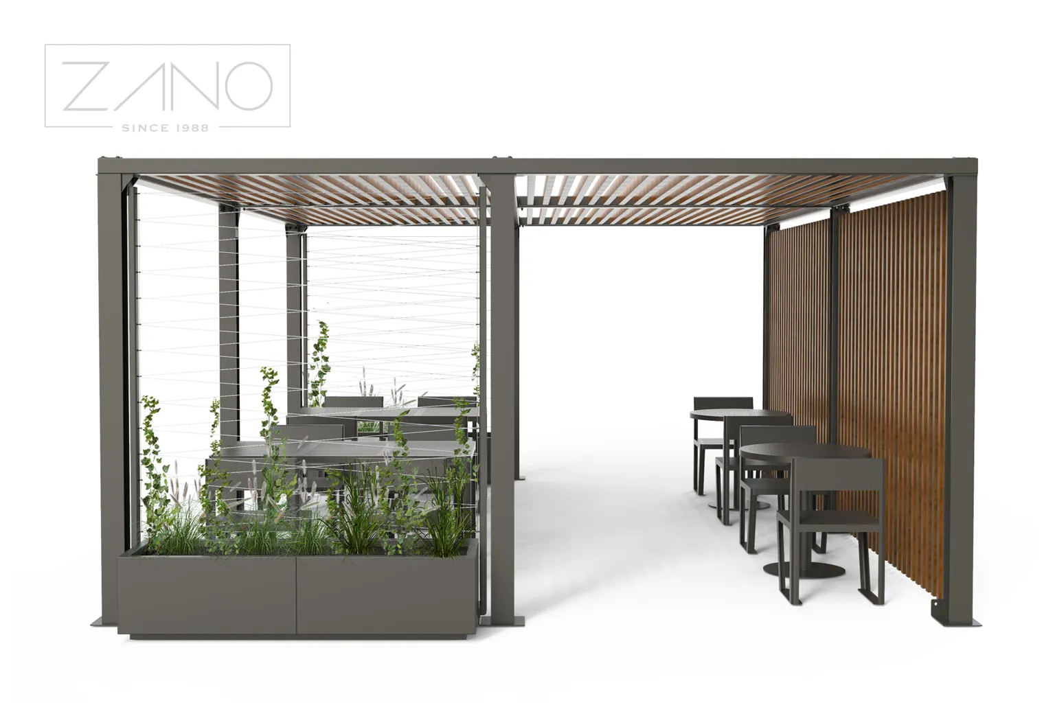 Pergola, lauko pavėsinės, plieninės