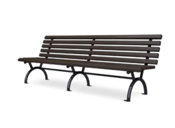 Metalinis parko suoliukas