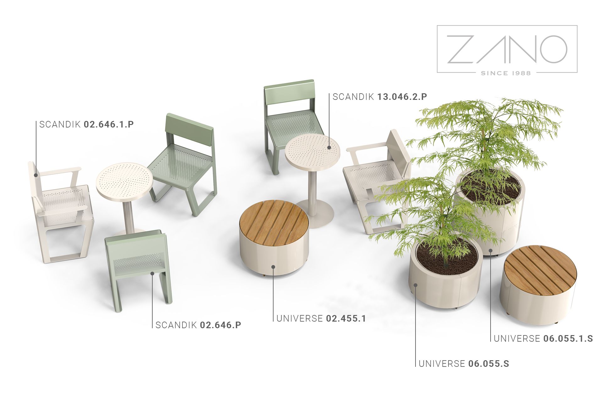 "Urban furniture Universe" ir "Scandik" | ZANO