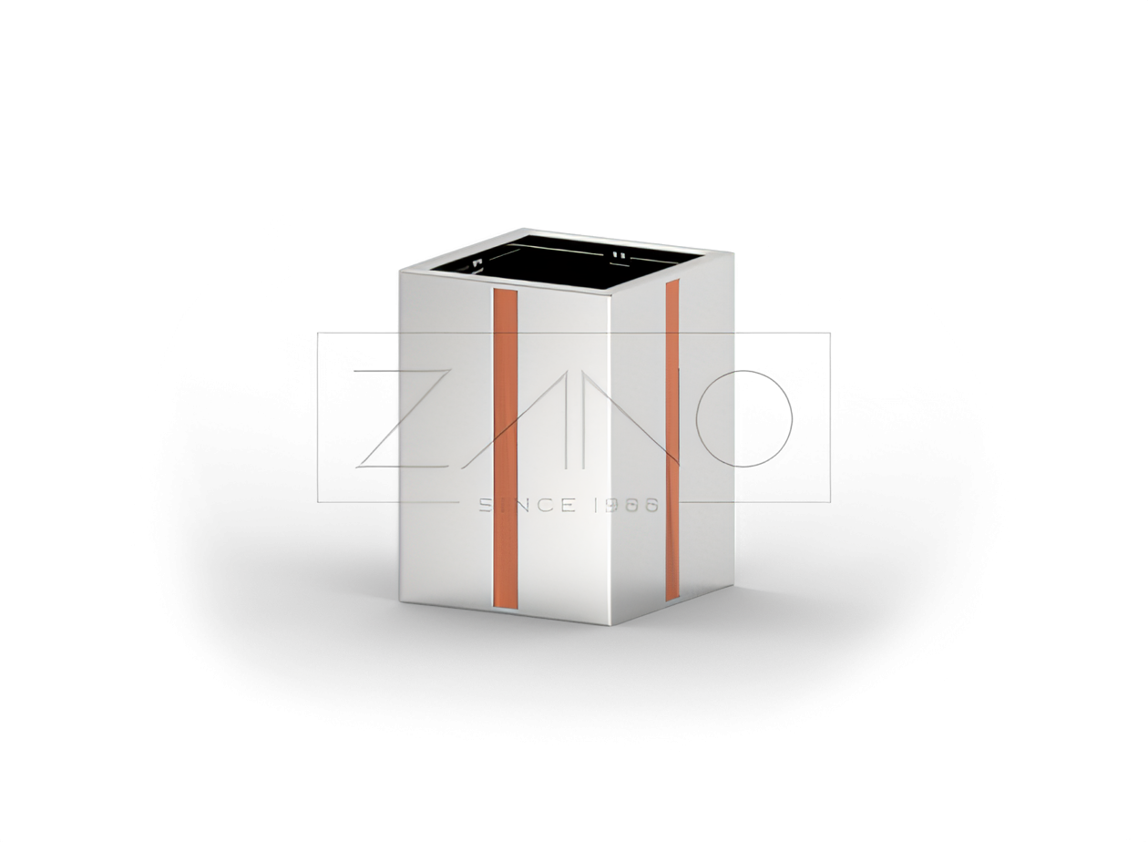 Nerūdijančio plieno miesto puodas su mediniais elementais