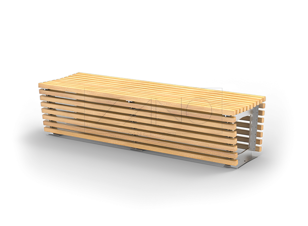 Nerūdijančio plieno modulinis "Flash" suoliukas Miesto suoliukai, moduliniai, modernūs