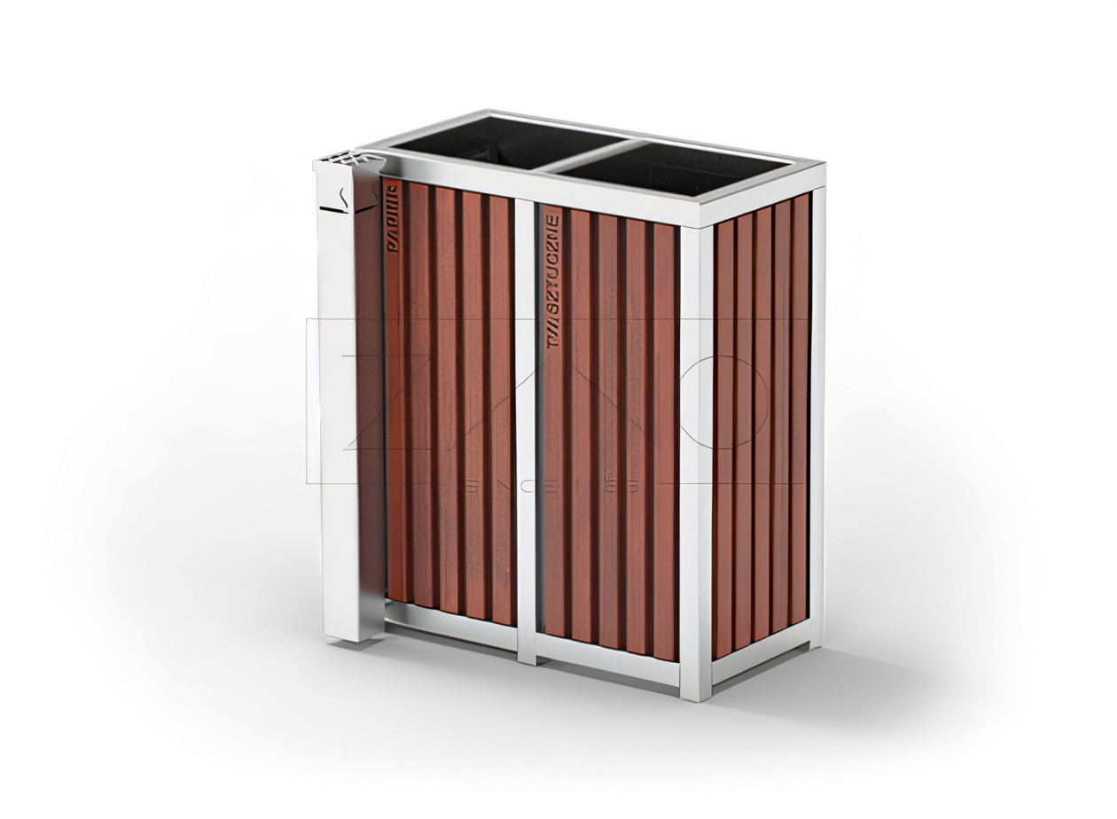 Nerūdijančio plieno komunalinių atliekų &scaron;iuk&scaron;liadėžė