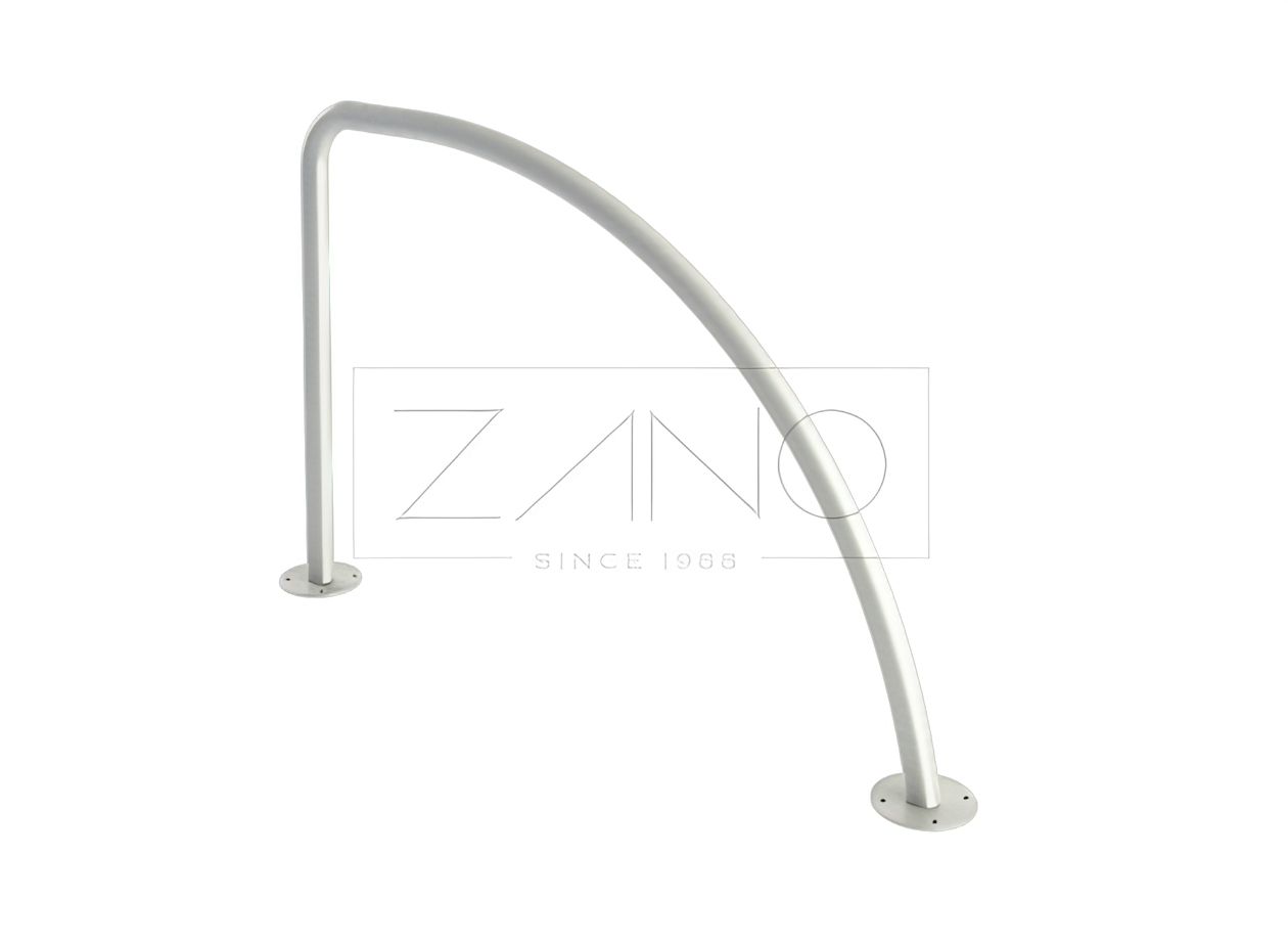 Modernus miesto dviračių stovas i&scaron; nerūdijančio plieno dviem dviračiams