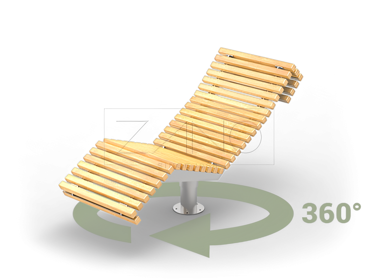 Promenada, parkas, miestas | Flash swivel lodge Miesto ir parko gultas