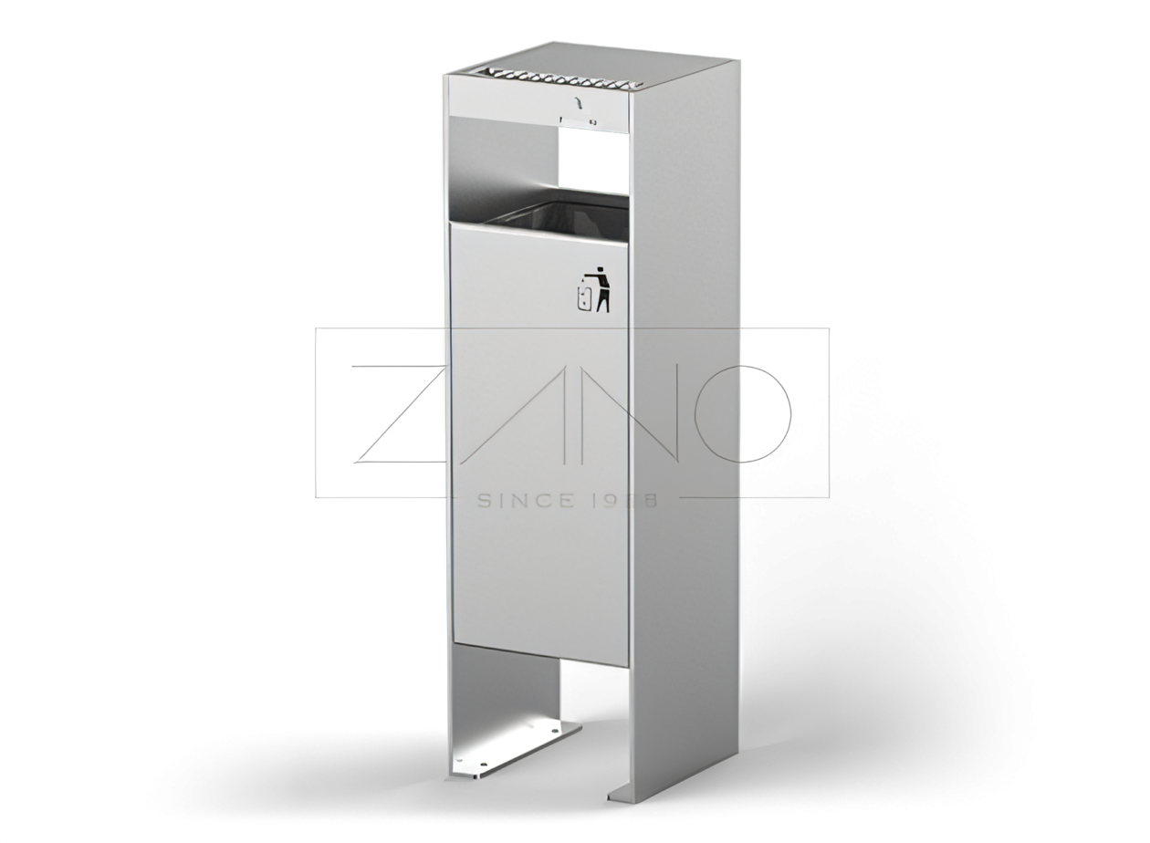 Atliekų dėžės su nerūdijančio plieno pelenine Atliekų dėžės su nerūdijančio plieno pelenine