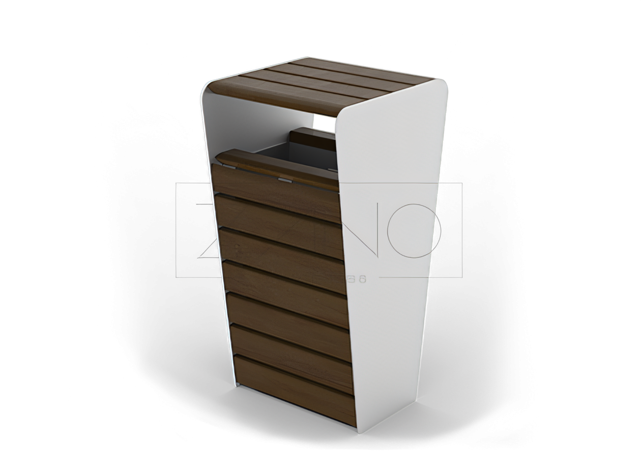 Mink&scaron;tas miesto krep&scaron;ys su baldakimu, unikalaus dizaino, pagamintas i&scaron; nerūdijančio plieno ir eglės medienos