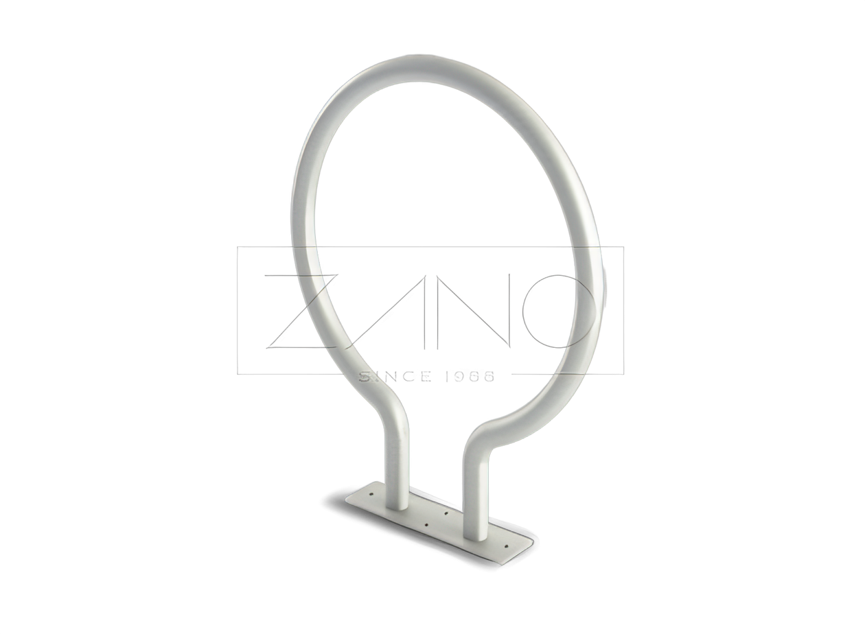 Modernus nerūdijančio plieno dviračių stovas, skirtas dviem dviračiams