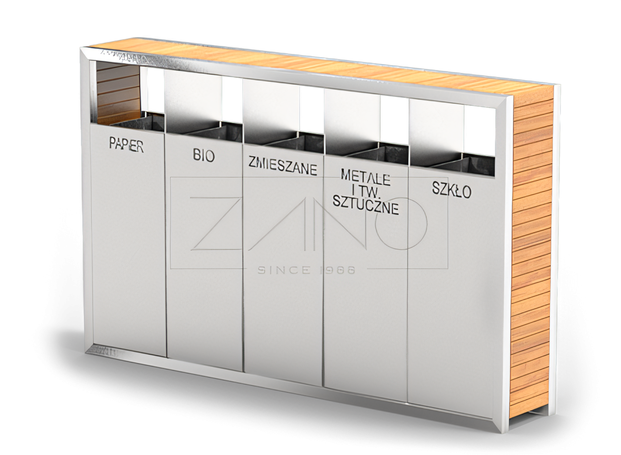 5 kamerų &scaron;iuk&scaron;liadėžė perdirbimui | PAVO | ZANO miesto baldai