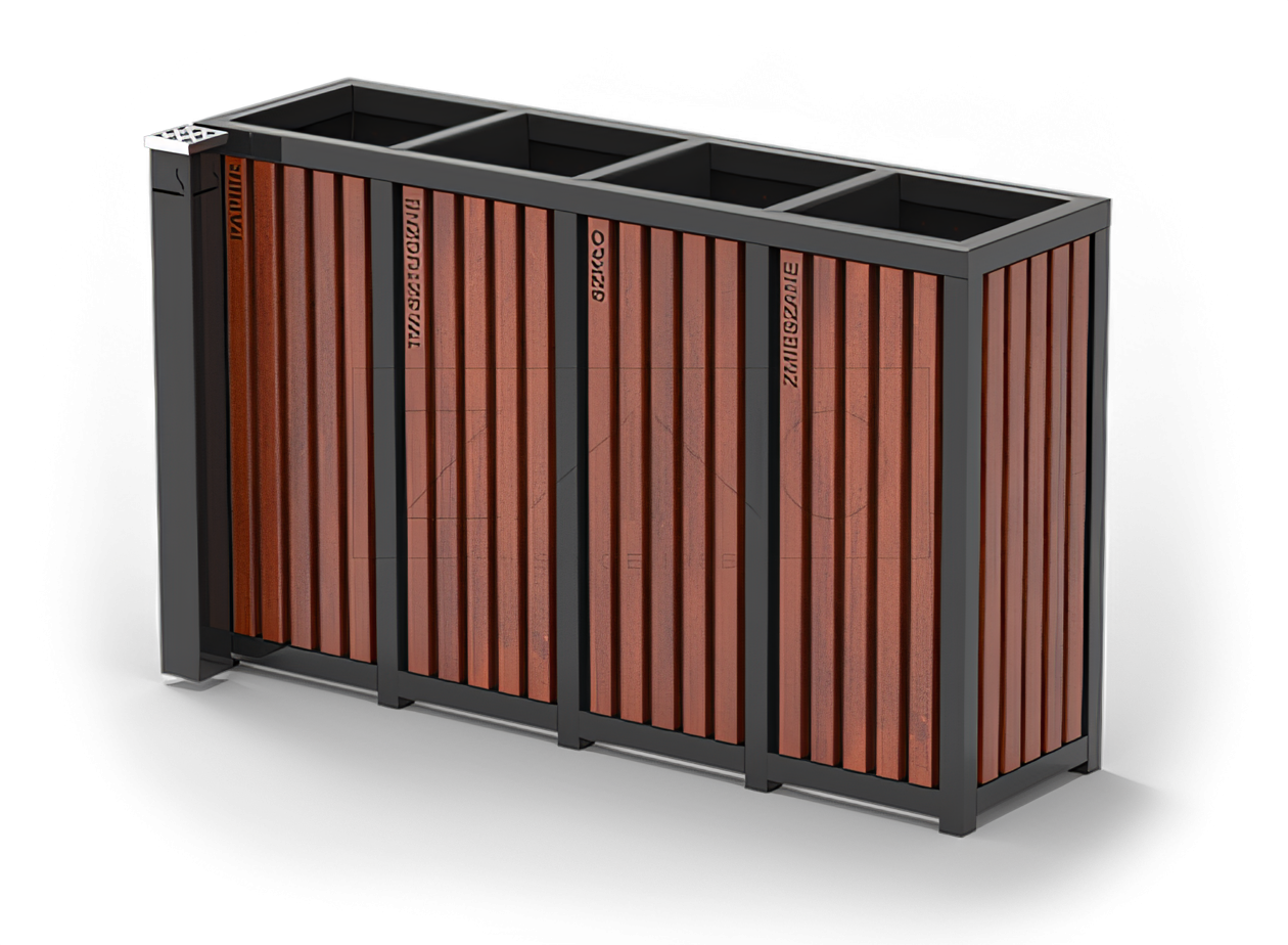 Atliekų dėžės | Atliekų rūšiavimas Plieninės atliekų dėžės atliekoms rūšiuoti