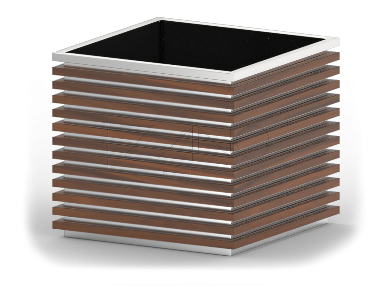 Nerūdijančio plieno medinis puodas