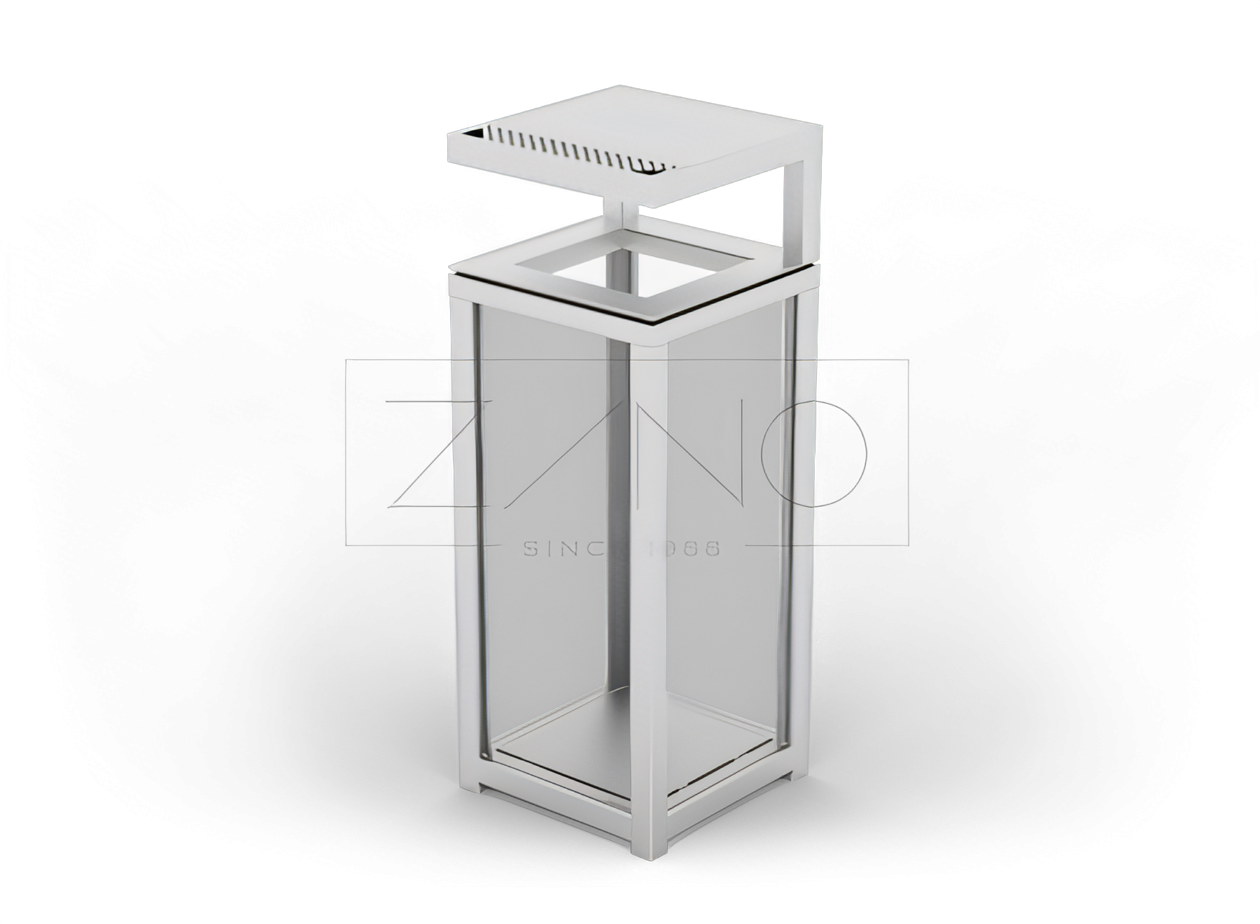 Permatomos lauko &scaron;iuk&scaron;liadėžės, plieninės, su peleninėmis