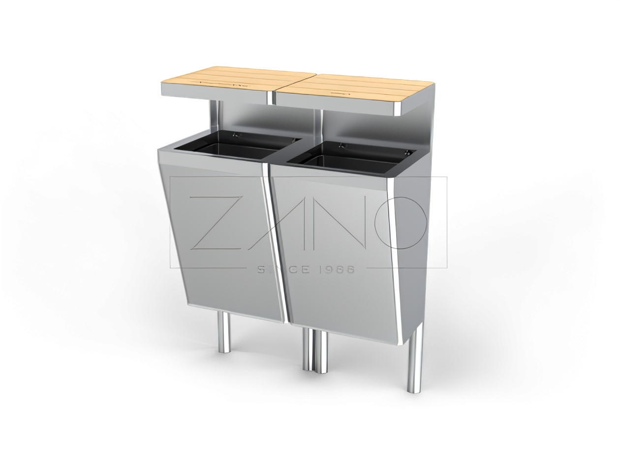 "Scandik" - dviejų kamerų šiukšliadėžė "Scandik" - dviejų kamerų šiukšliadėžė