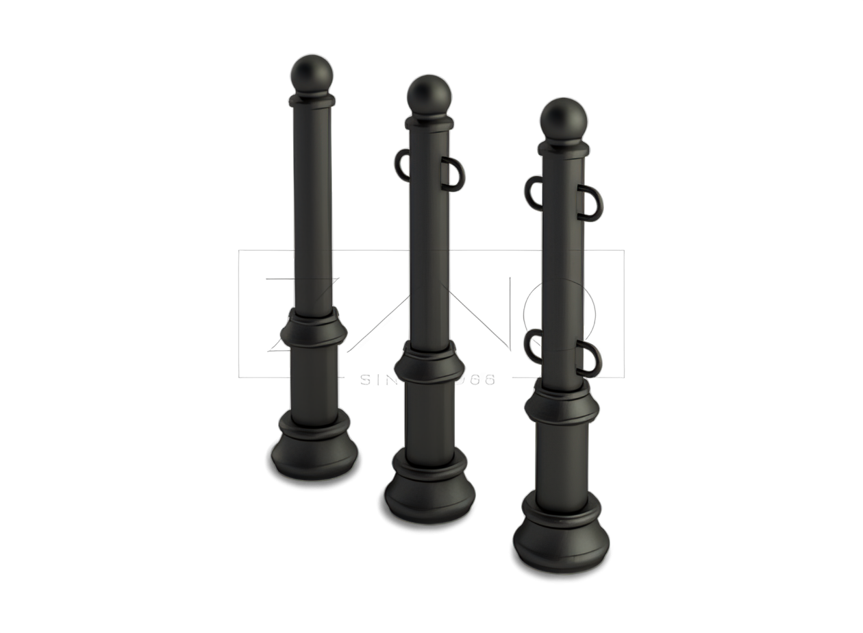 tvirti plieniniai stulpai