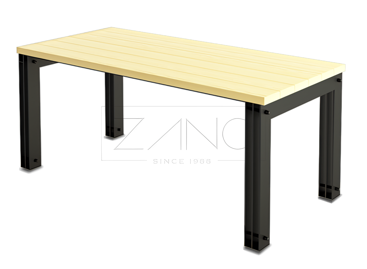 "Tristad" stalas iš juodo plieno "Tristad" stalas iš juodo plieno