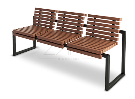 Modernus medinis suolas su atskiromis sėdimomis vietomis