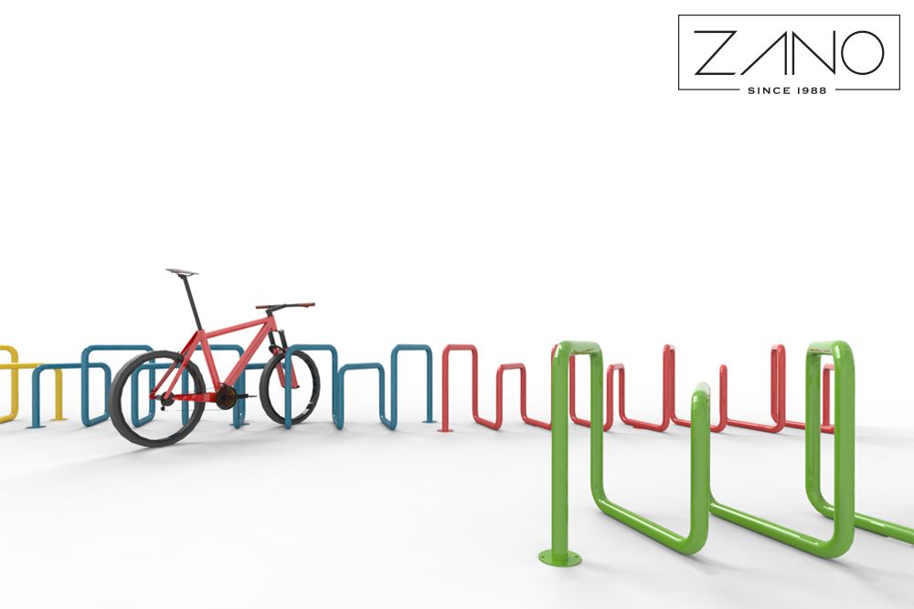 Serijinis dviračių stovas - spalvotos versijos