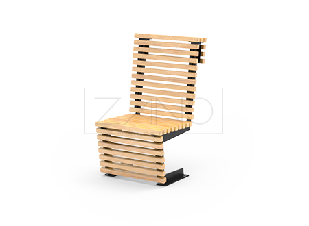 Metalinė sukamoji kėdė su medinėmis lentomis