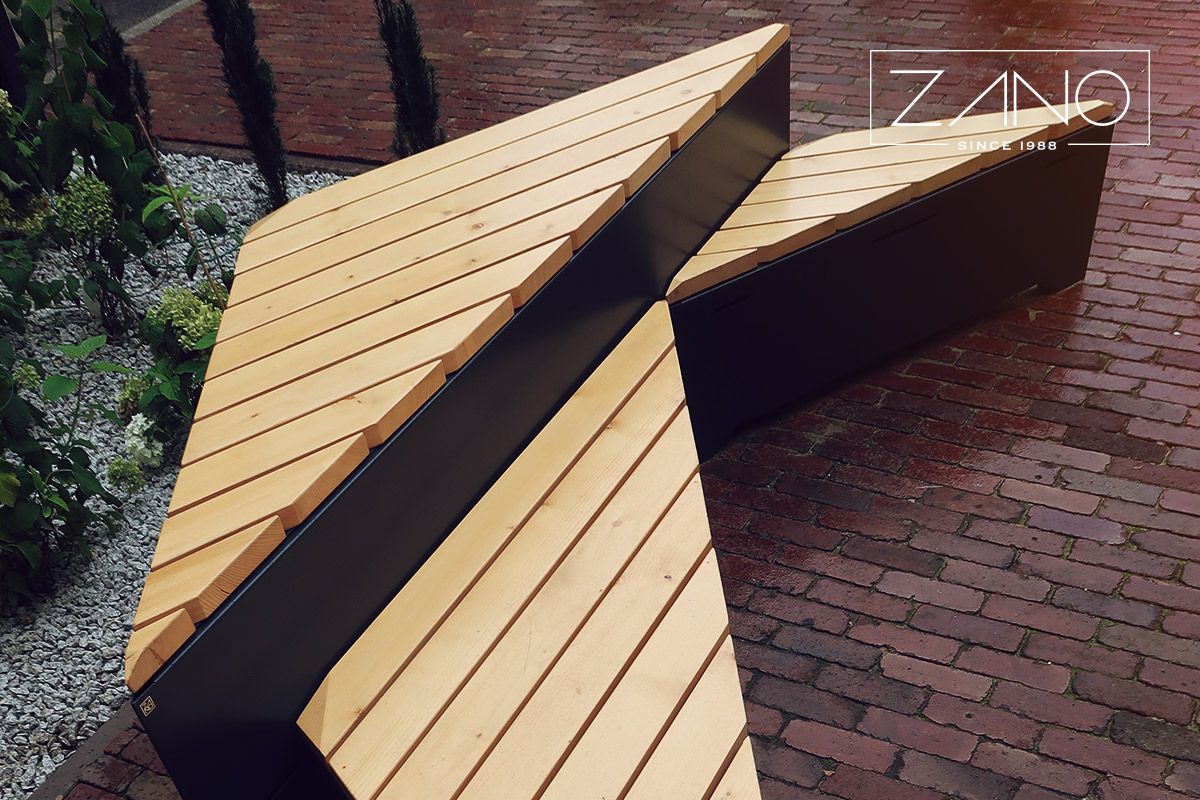 Modernūs miesto suoliukai ZANO | Origami linija